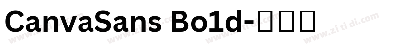 CanvaSans Bo1d字体转换